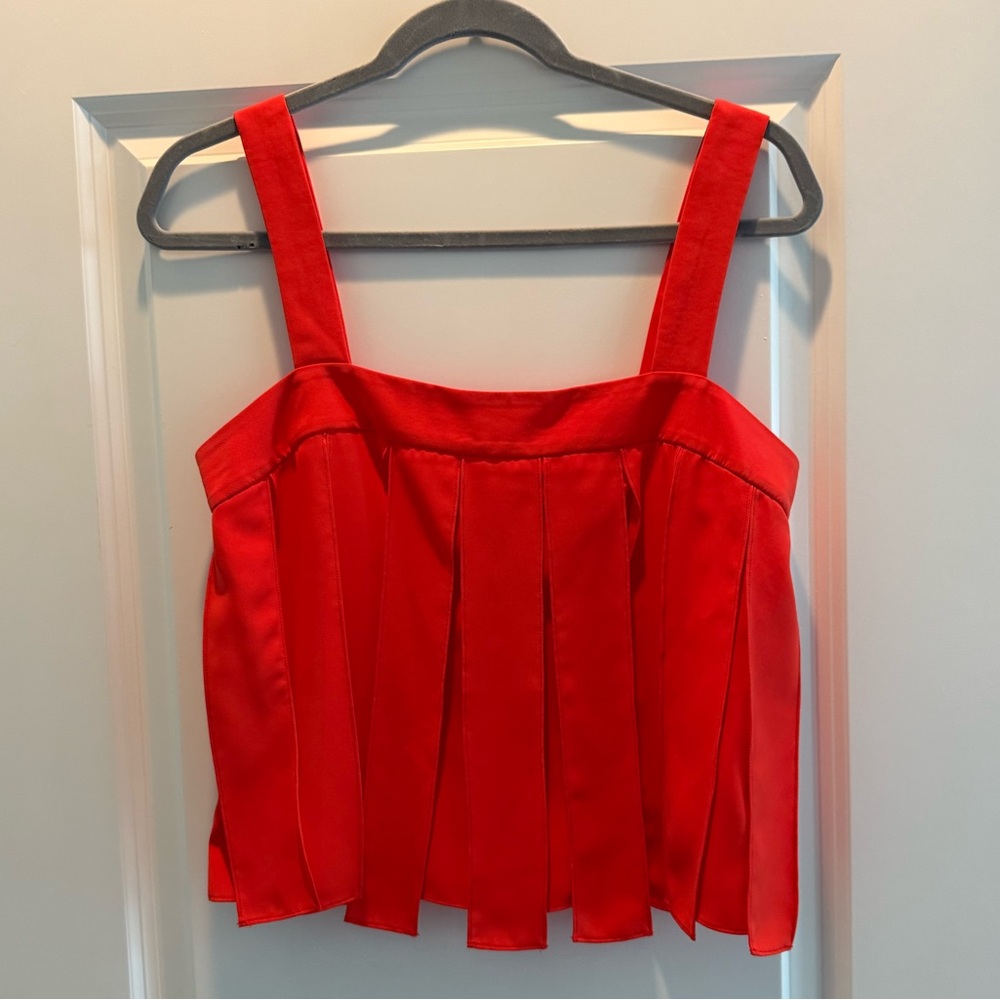 Amanda Uprichard red swingy tank - size small